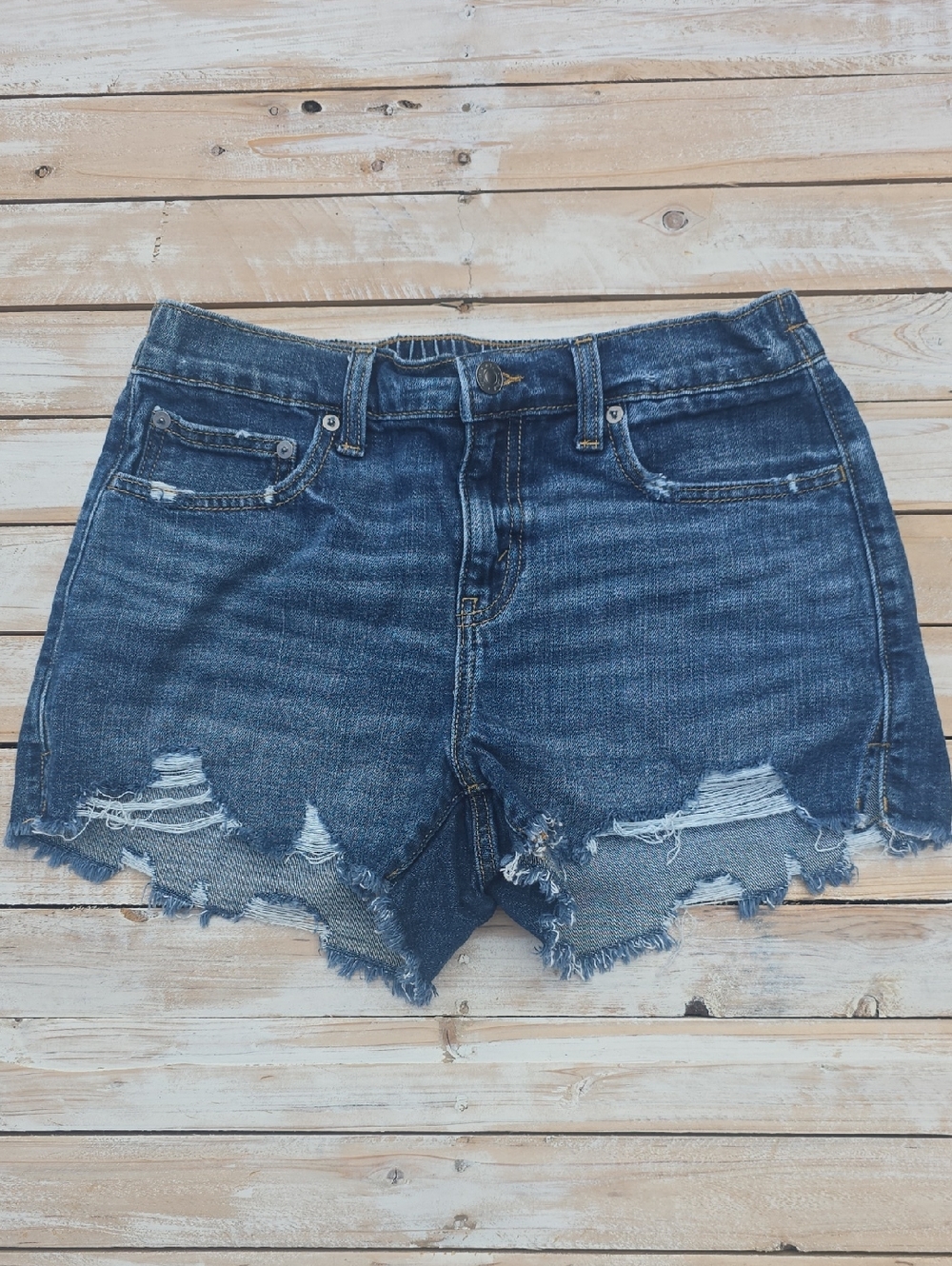 Aerie Daydream Denim Short Distressed Sz Small